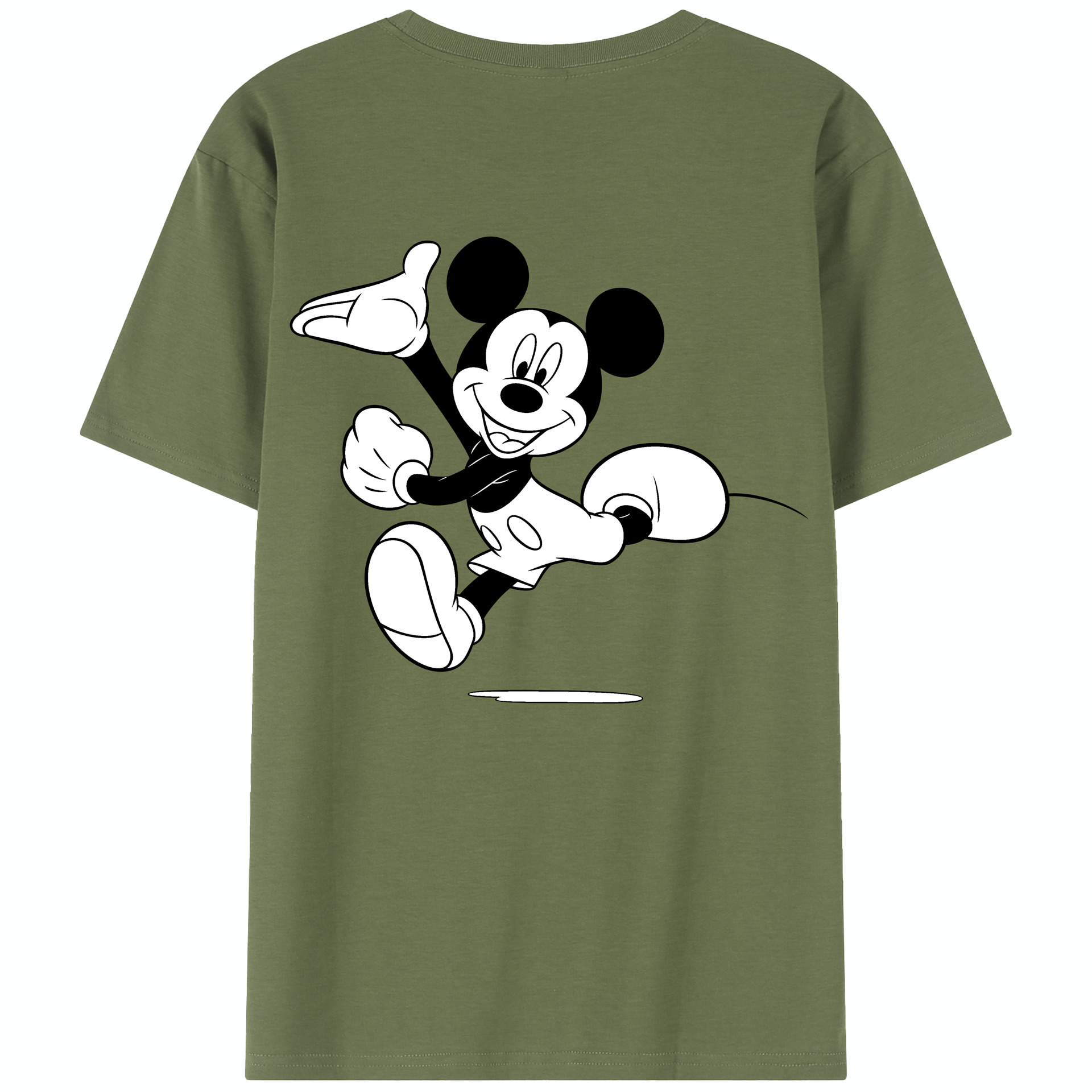 （画像用） ミッキーマウス Mickey Mouse 綿100％半袖Tシャツ（背面プリント）